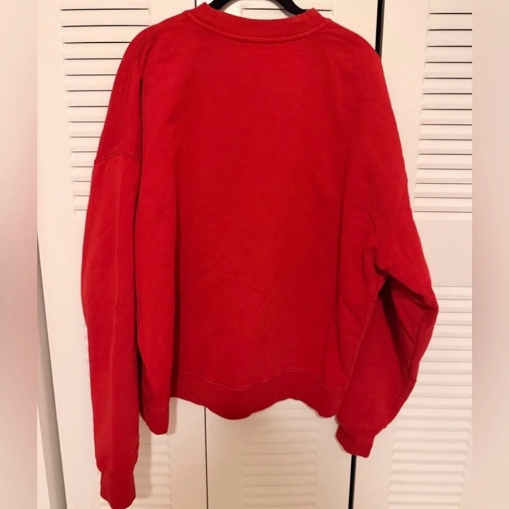 Anine Bing Miles Sweatshirt in Washed Red - Medium - Picture 5 of 8